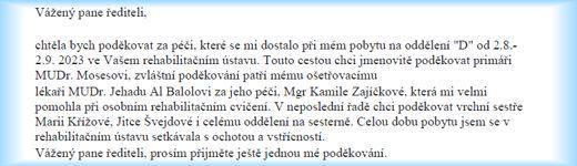 Děkovný dopis č. 054