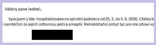 Děkovný dopis 